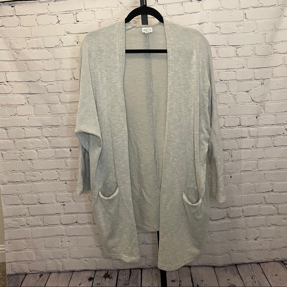 Donnie Ribbed Sandwash Sweater Coat Cardigan - Picture 6 of 7